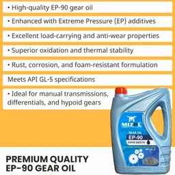 mizol Premium Quality Pack Of 3.5Ltr Super Smooth EP-90 API Gl-5 Complete Protection Gear Oil image 3