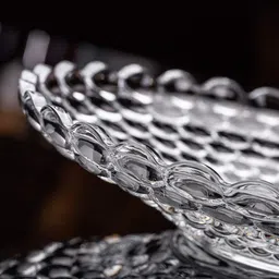 red-rubby Glass Fruit Bowl Plate for Dining Table Tray image 2