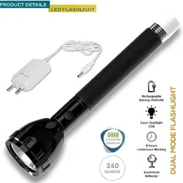 zeno volt Rechargeable LED Long Range Torch Full Power Up to 1 Km With BackLight Torch 8 hrs Torch Emergency Light-picture-27