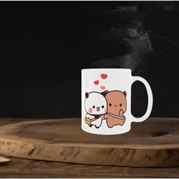 soanstar Buggu Duddu Cute Couple Ceramic Coffee – “Every Dudu Needs a Bubu” Print Ceramic Coffee Mug image 3