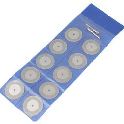 epitech mart 10Pc 25mm Diamond Metal Cutting Disc With 2pc Mandrel Metal Wheel Saw Blades for Rotary Tools Die Grinder Accessories New Rotary Bit Set (10 Bits) Rotary Bit Set image 2