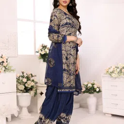krishani creation Unstitched Crepe Salwar Suit Material Printed image 3