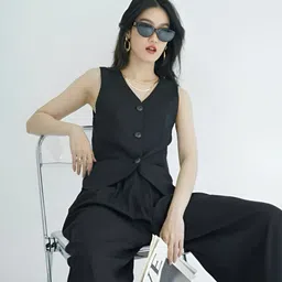 cadmon Solid Women Waistcoat-picture-33