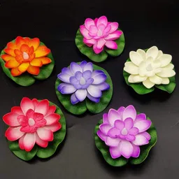 mrquee Fizan Flower Shape floting Light LED Candles Diya for Home Decoration Pack 6 Candle image 3