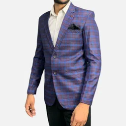 gargian master cut Men Checkered Single Breasted Formal, Party Blazer image 3