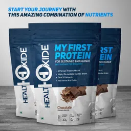 healthoxide My First Protein with whey, casein & pea, Chocolate Whey Protein image 5