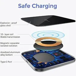 MARS Compact and Modern: Square Wireless Charger for Any Space Charging Pad image 2