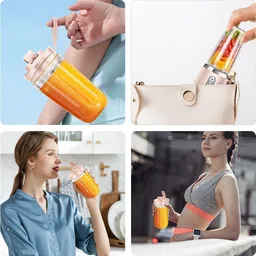 tech stone New Blender Mixer Grinder For Juices Smoothies, Cold Coffee, Protein || Portable 40 W Juicer image 5