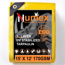 numex 15ft X 12ft, 170 GSM | Water Proof Tarpaulin Sheet | 100% Pure Virgin | ISO Cert Tent - For Camping, Construction Sites, Transportation Covers, Garden-picture-10