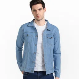 luxestyle Men Textured Denim Jacket-picture-31
