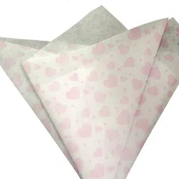 3a featuretail 15pc Pink Heart Printed Non Woven for Gift/Flowers Making & Bouquet Wrapping-picture-28