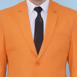 favoroski Men Solid Single Breasted Formal Blazer image 4