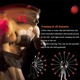 lovocal Ball Reflex Speed Training with Headband Boxing Hand Eye Coordination Speed Striking Pad image 4