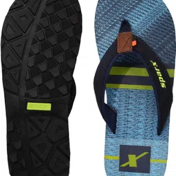 sparx Men SFG-49 Navy Blue Fluorescent Green Men Flip Flops image 3