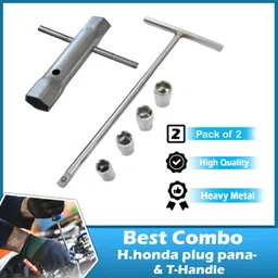 wolzook 1/4" Drive T-Handle Socket Set with 8mm, 10mm, 11mm, 12mm with Spark Plug Pana Socket Set-picture-12