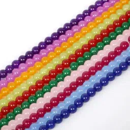 shilpmart Pack of 25 Beads Size 10 mm Round Shape Glass Beads for Jewelry Making-picture-10