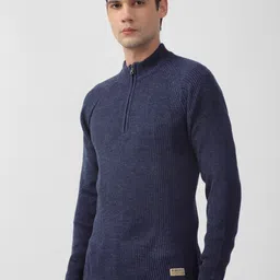 PETER ENGLAND UNIVERSITY Mock Collar Long Sleeves Acrylic Pullover image 4