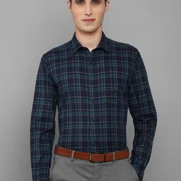 Allen Solly Men Slim Fit Tartan Checked Pure Cotton Formal Shirt-picture-22