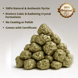 reiki crystal products Natural Pyrite Rough Stone 275 gms Regular Asymmetrical Crystal, Rock Stone image 4