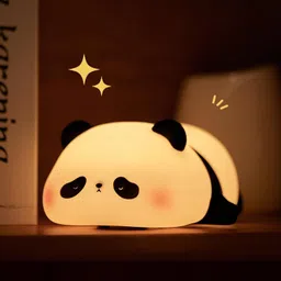 emerald global Adorable PandaNight Light–Soft Silicone LED Bedside Lamp with Warm Soothing Glow Table Lamp-picture-26