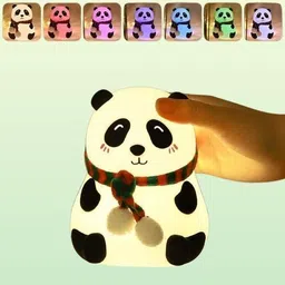 jinzs Cute Panda Silicon Night Lamp USB Rechargeable 7 Color Changing For Kids-491 Smart Sensor Light-picture-23
