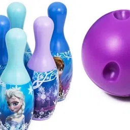 jayaansh traders Frozen Bowling Game for Kids Set of 6 Large Pin & 1 Ball Toy Sports Bowling Set image 4