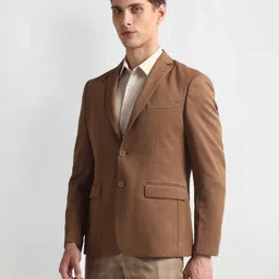 arrow Men Solid Single Breasted Formal Blazer image 3