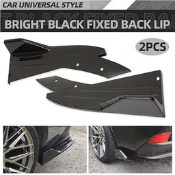 auto mt Universal Car Rear-Bumper-Lip Side Splitter Spoiler Canard Diffuser, Protector. Spring Leaf image 4