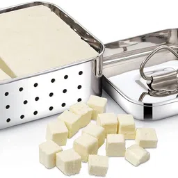 breyers Stainless Steel Square Shape Indian Paneer Maker /Tofu Press Mould Paneer Mould Collapsible Strainer image 2