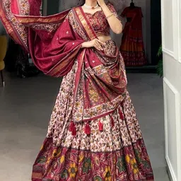 aayushyam enterprise Printed Semi Stitched Lehenga Choli image 4