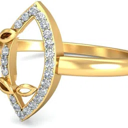 avsar AVR643YB 14kt Cubic Zirconia Yellow Gold ring image 5