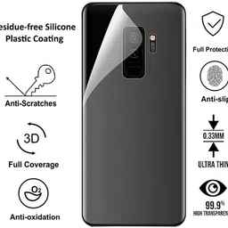 VAYUVAULT Front and Back Screen Guard for realme 15x 5G, Black Glass, Back Screen Guard Glossy finish image 4