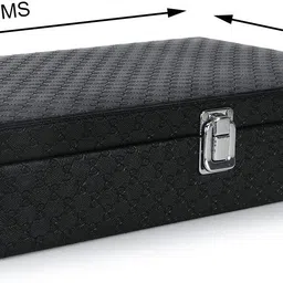 red velvet Sunglasses Box Organizer Holder Case in Black with 6 Slots Watch Box image 4