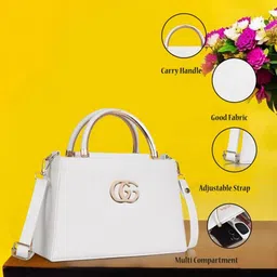 svemir White, Gold Women Sling Bag Women Bags Handbags for Women Ladies Bag Purse for Women Stylish Bag for Women image 1