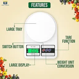 ISHANI Digital Kitchen Weighing Scale 10kg with LCD Display & Tare Function Weighing Scale image 2