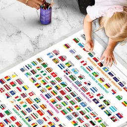 go woo Pack of 2 Solar System and My World of Flags Educational charts image 5