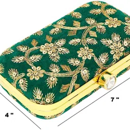 rapid costore Casual, Formal, Party, Sports Green Clutch - Mini image 4