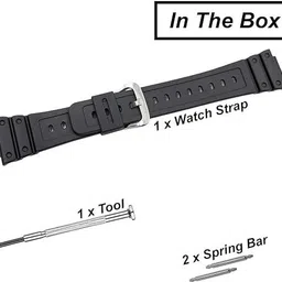 LUBA HIMT CDS34 16mm Rubber Watch Strap Compatible with ''CASI0 G-SH0CK'' DW-5000, DW-5600 16 mm Rubber Watch Strap image 4