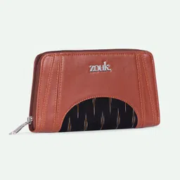 zouk Women Casual Black Jute Wallet image 4
