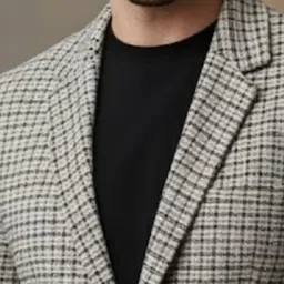 rigo Herringbone Checkered Coat For Men image 5