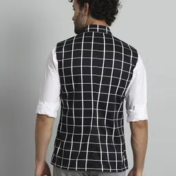 tandul Men Checkered Single Breasted Casual Blazer image 5