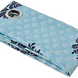 twolover 213 cm (7 ft) Long Door Cotton Blackout Curtain Single Curtain image 3