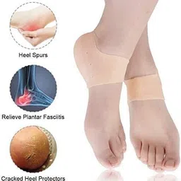 hapani Silicone Foot Protector Socks For Men & Women (Foot+Toe+Heel 3IN1 Combo) Heel Support image 5