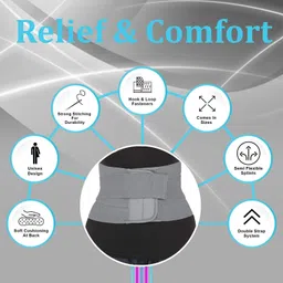 fido Lumbo Sacral Support Belt Slip Disc Waist & Back Pain Relief For Men & Women Back / Lumbar Support image 3