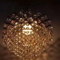 baslash Beautiful Imported Crystal Chandelier Jhoomer Ceiling Hanging Lamp Chandelier Ceiling Lamp image 1