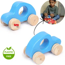 opatoys Premium Wooden Push & Pull Toy Timber Town Vehicle Car image 5