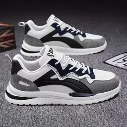 echor Men's Casual Sneakers- Stylish Trending New Fashion White Shoes for Boys Sneakers For Men image 1