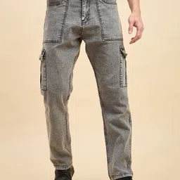 studio nexx Men Loose Fit Mid Rise Grey Jeans image 1