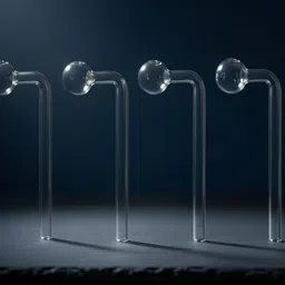 agnix 6 inch Bend Glass Oil Burner Pipe Transparent (Pack of 4) Borosilicate Glass Inside Fitting Hookah Mouth Tip-picture-13