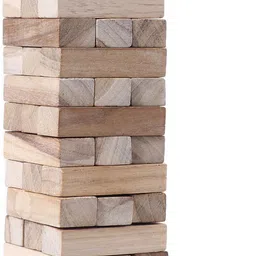 play nation Premium 39 Blocks Wooden Stacking & Tumbling Tower Game for Kids image 2